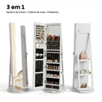 Espelho Porta Joias 360° com Organizador Interno