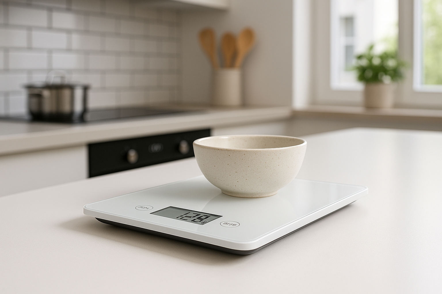 Balança Digital de Cozinha Vidro Temperado LCD 5kg