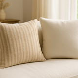 Kit 2 Almofadas Decorativas Texturizadas Bege e Creme